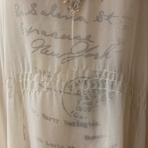Rhona Sutton Cream Embellished Swim Coverup - Picture 3 of 12